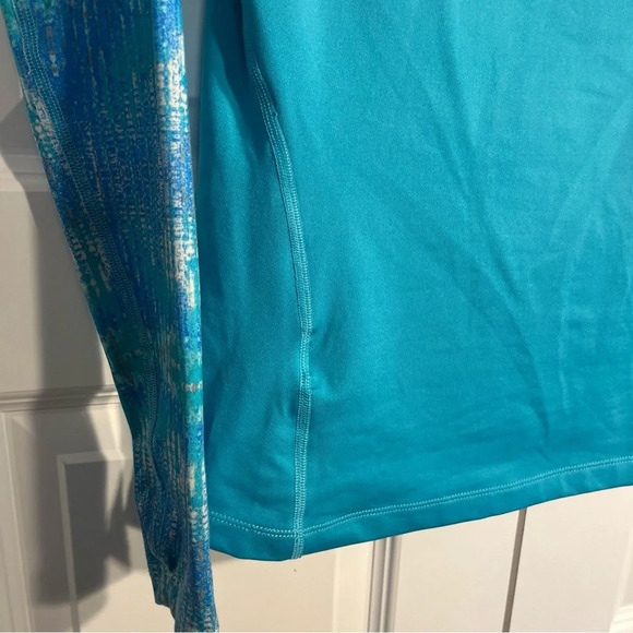 Nike Pro Combat Women's Small Fitted Blue 1/4 Zip Long Sleeve Shirt Therma Fit - Picture 8 of 8